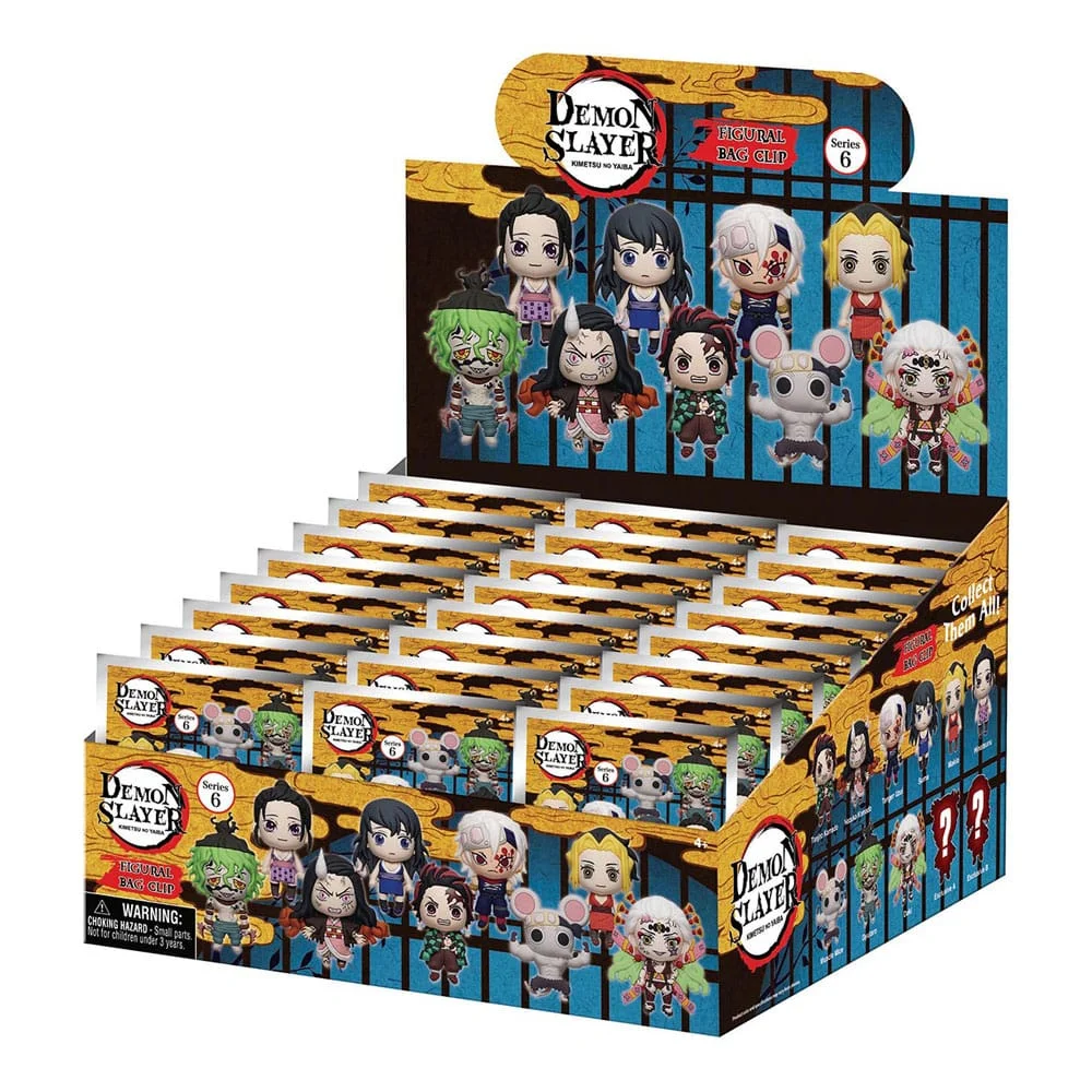 Demon Slayer: Kimetsu no Yaiba 3D PVC Bag Clips Series 6 Blind Bag - 1 Unidade